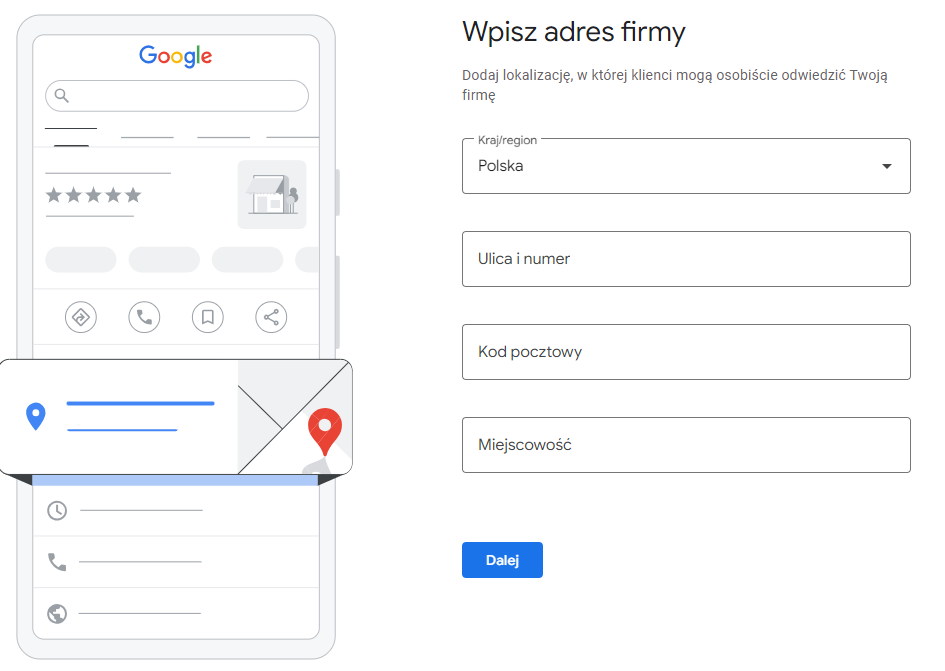 Adres siedziby w Profilu wizytówki