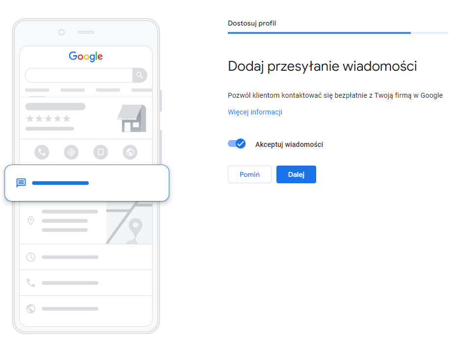 Kontakt przez wiadomości