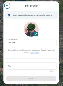 Zmiana nazwy wyświetlanej w opiniach z konta Google